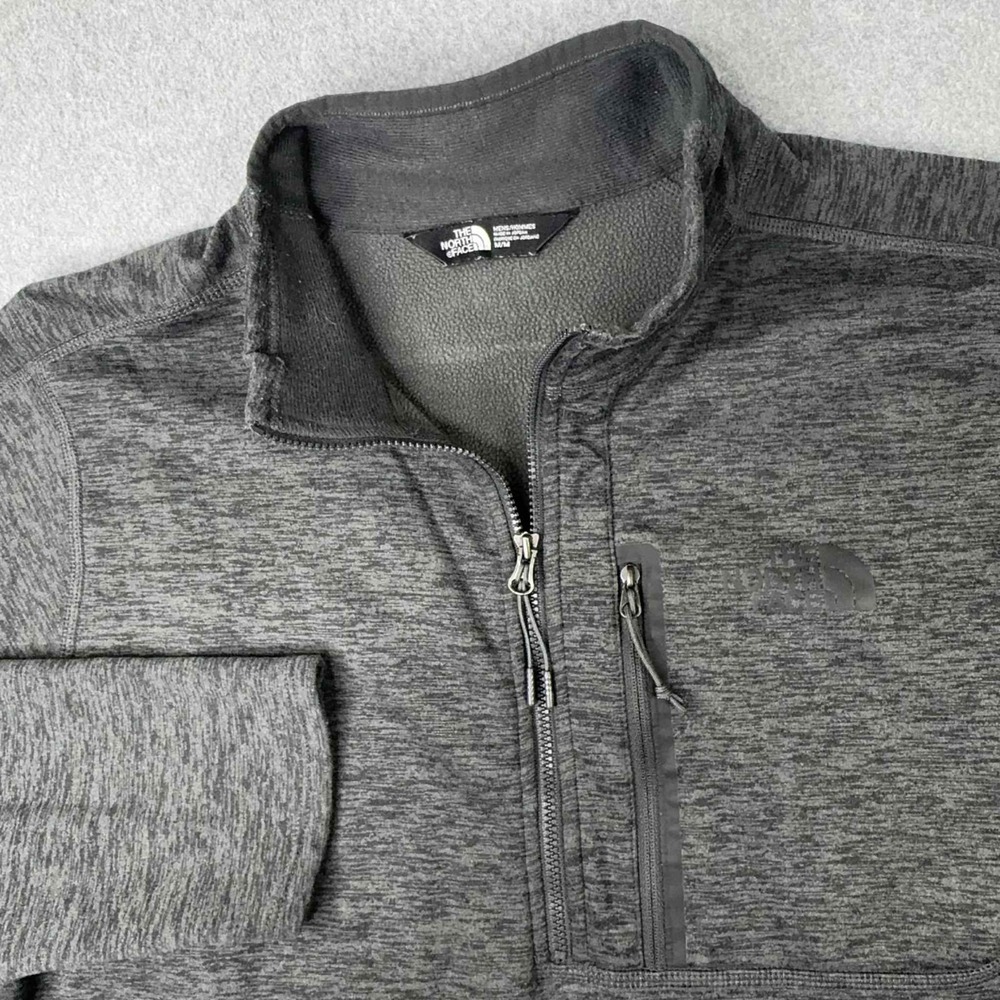 NORTH FACE Canyonlands Long‎ Sleeve Gray Quarter 1/4 Zip Fleece Sweater Men's M
